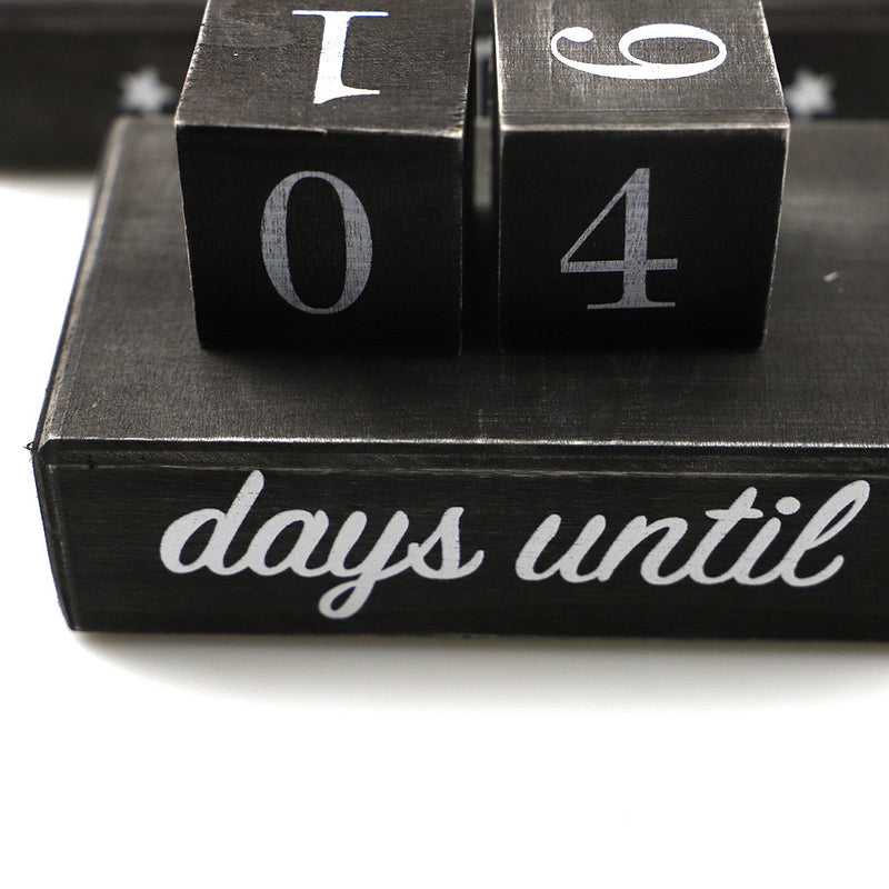 Eid wooden block countdown calendar - Black