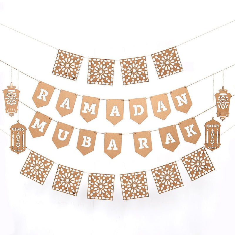 Ramadan Mubarak Wood Banner Set