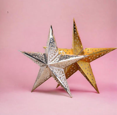 Gold Laser-cut Hanging star (2 pcs)