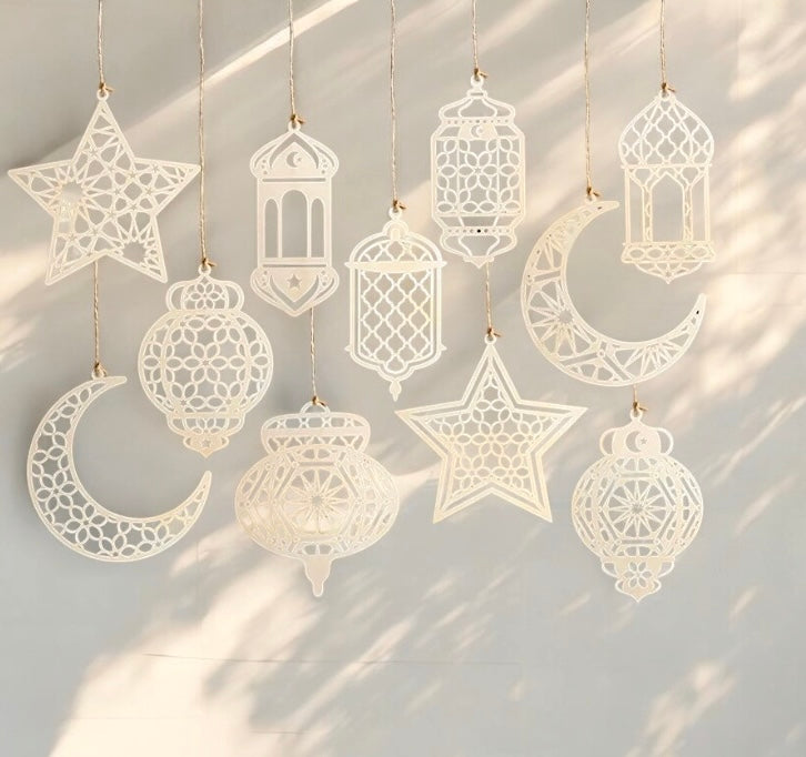 Wooden hanging ornaments