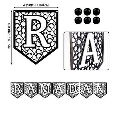 Minimalist Ramadan wood banner