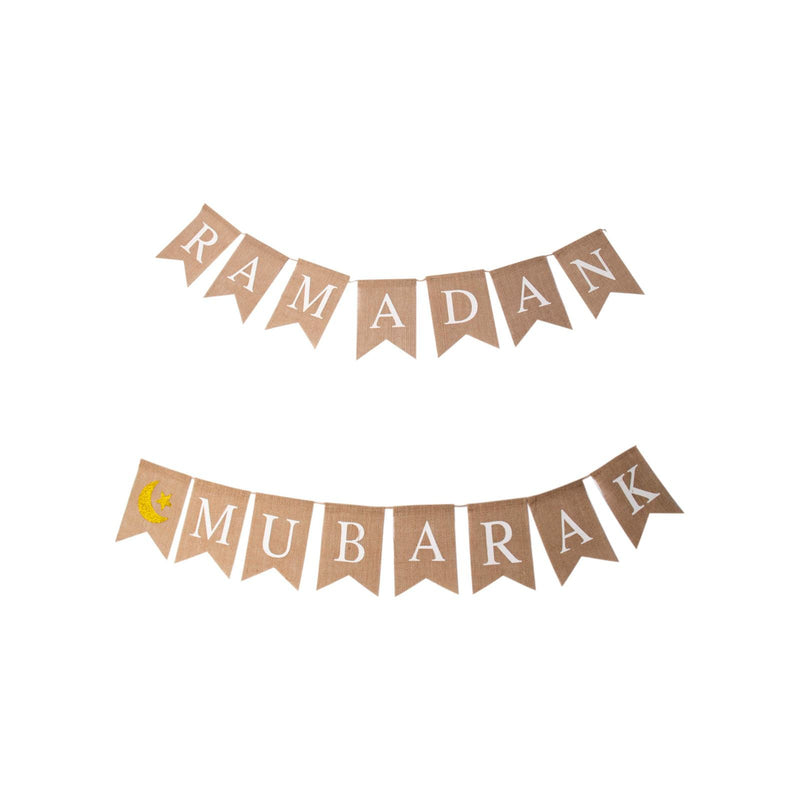 Ramadan Mubarak Hessian bunting