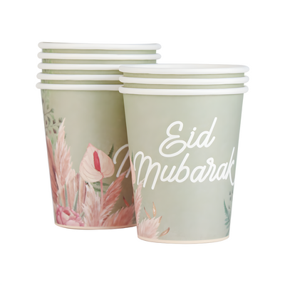 Botanical Eid Mubarak Tableware set - Green