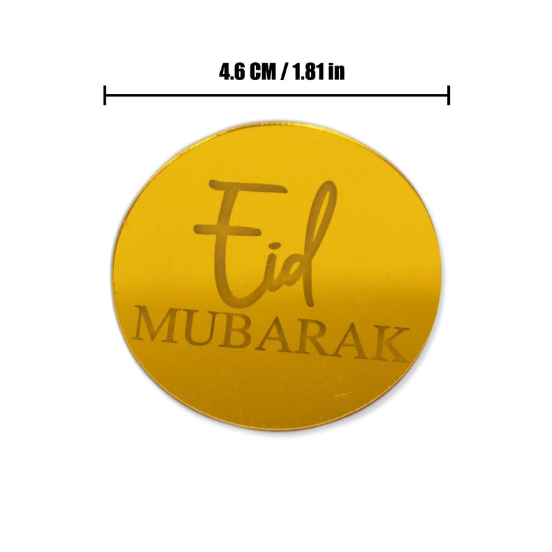 Eid Mubarak Cupcake Topper (10pcs, gold)