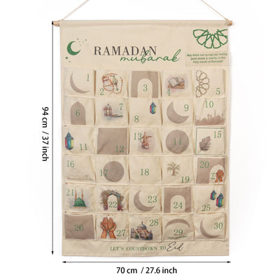 Minimal Ramadan canvas calendar